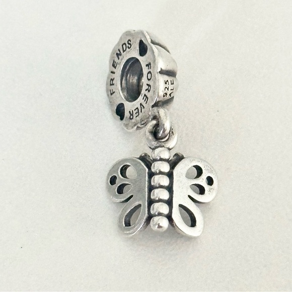 Pandora Friends Forever Butterfly Dangle Retired Bead Charm - Picture 1 of 5